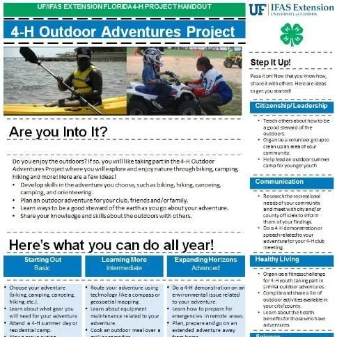 thumbnail for publication: 4-H Project Learning